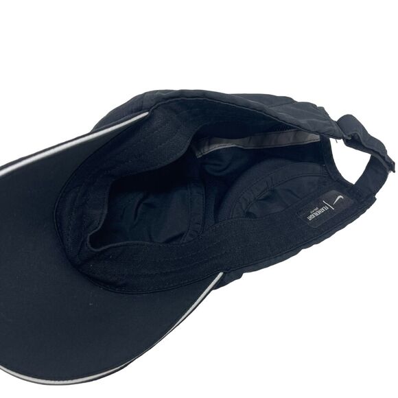 Nike Womens 7 Panel Featherlight Dri Fit Adjustable Running Hat Cap Black - Picture 5 of 6